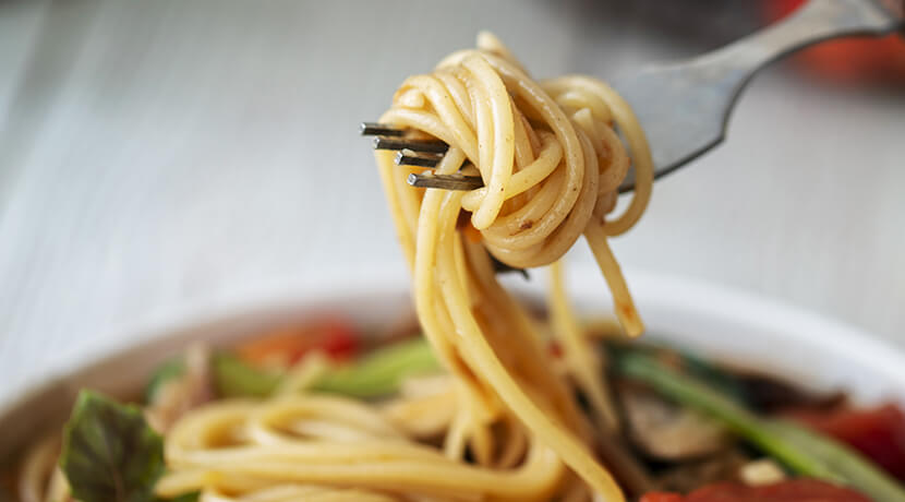 Pasta with Italian Sausage and Spring Vegetable Medley